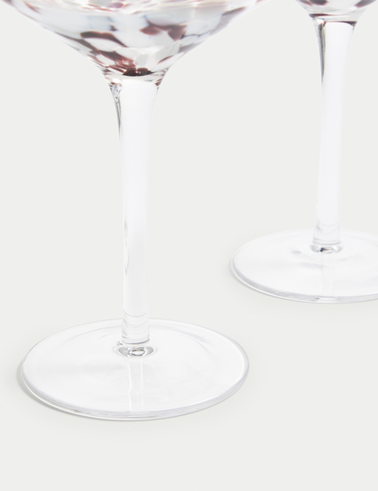 Set of 2 Speckled Wine Glasses