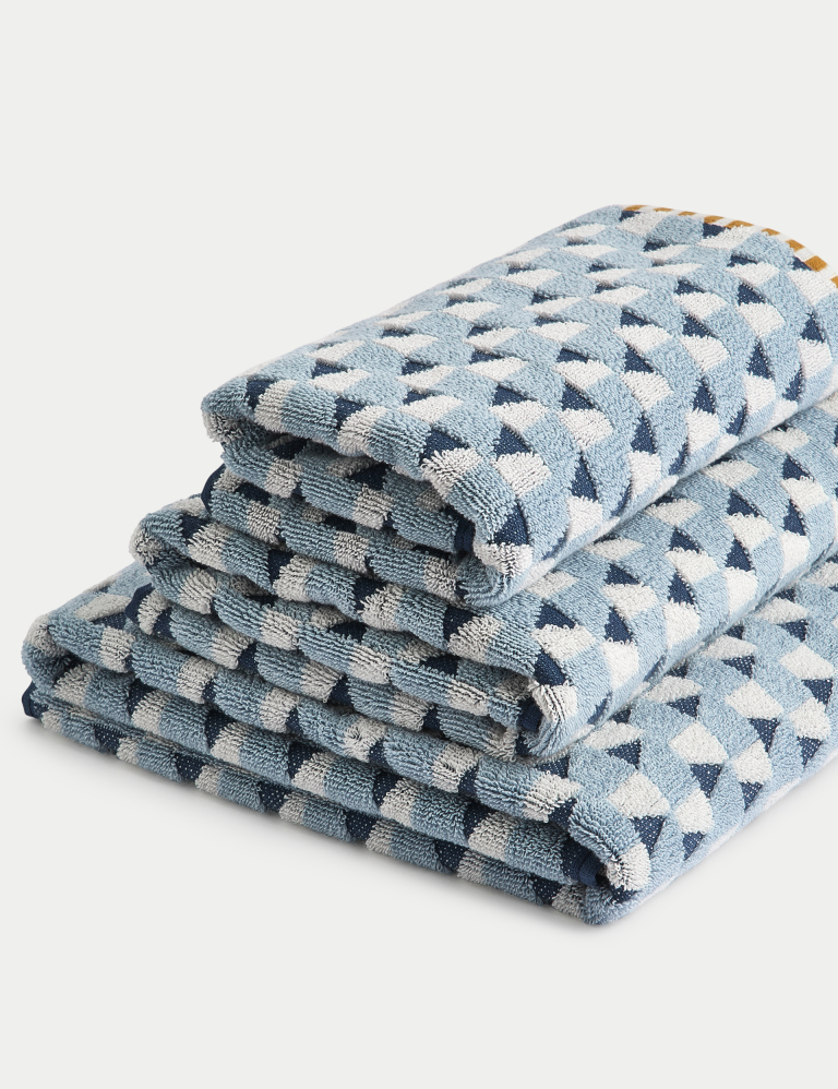 Pure Cotton Geometric Towel