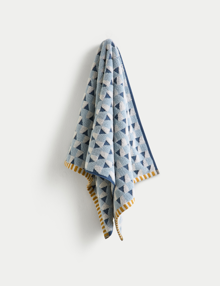 Pure Cotton Geometric Towel