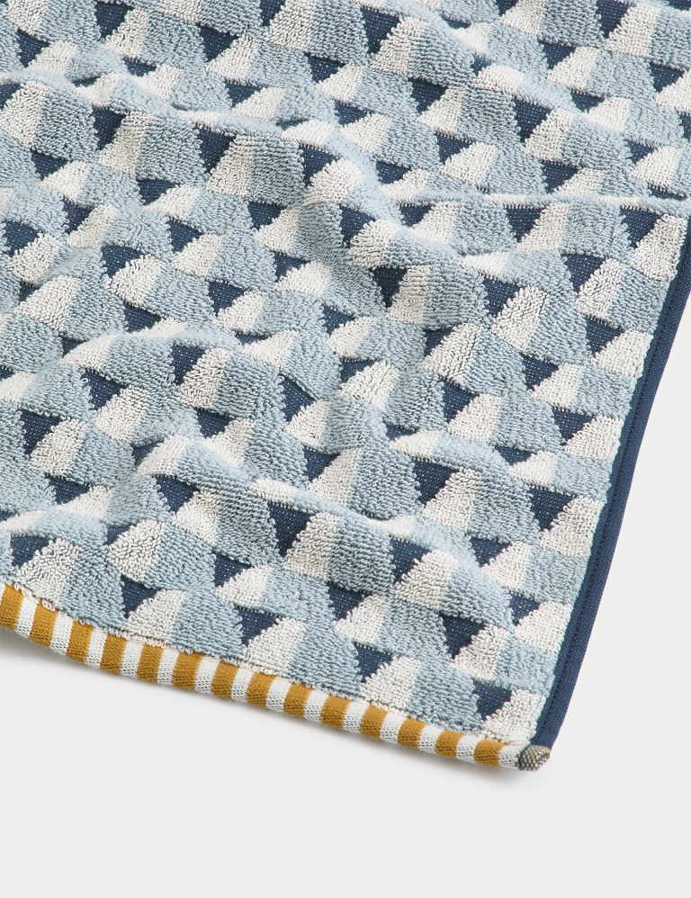 Pure Cotton Geometric Towel