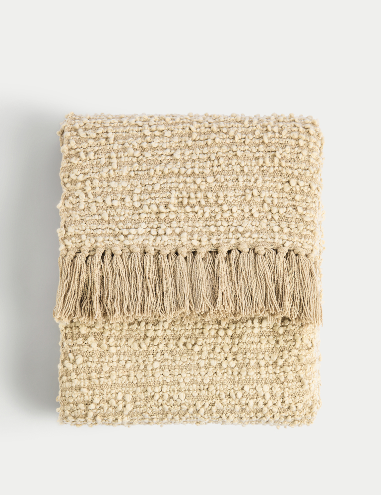 Pure Cotton Bouclé Throw