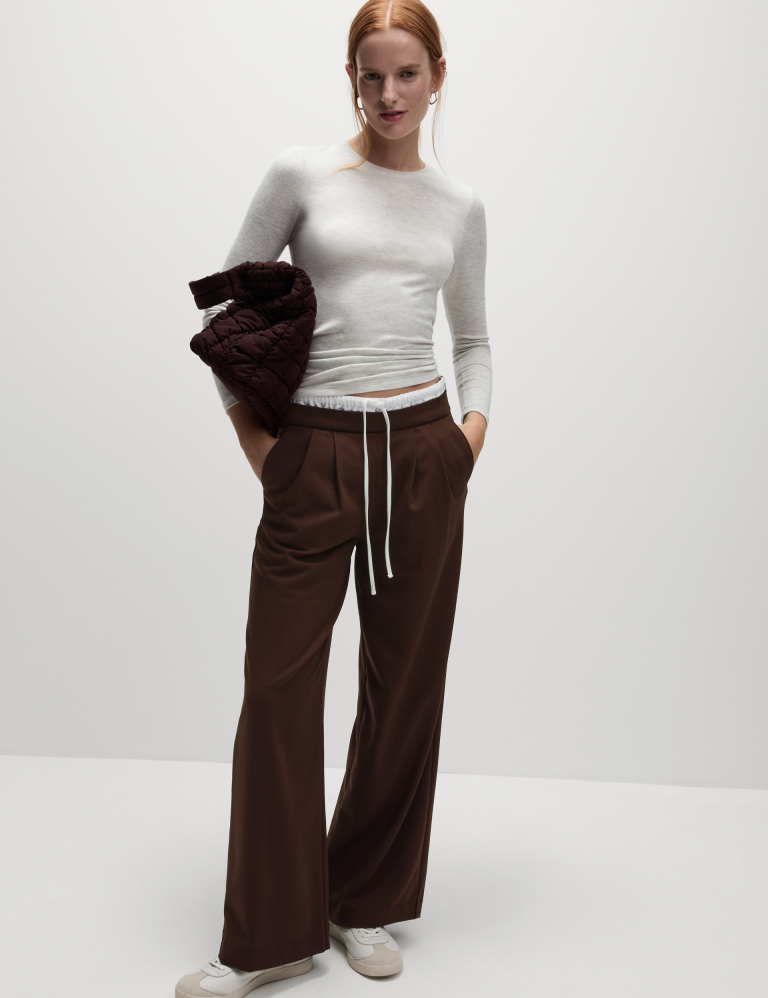 Drawstring Wide Leg Trousers Marks and Spencer Cyprus Symeonides Fashion House