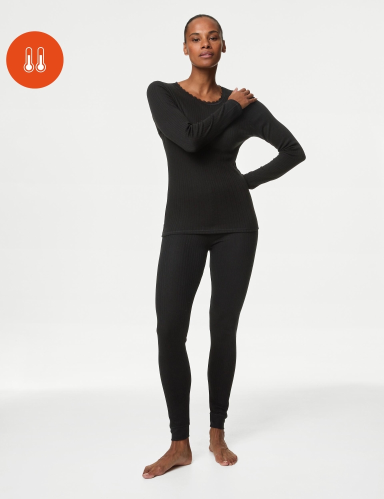 Medium Warmth Thermal Pointelle Leggings