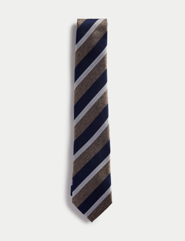 Striped Pure Silk Tie
