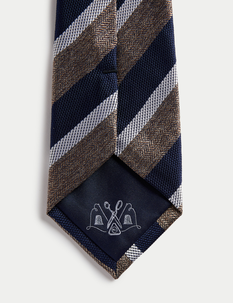 Striped Pure Silk Tie