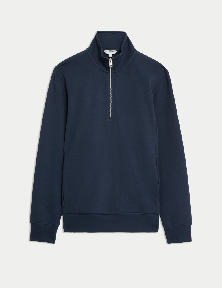 Cotton Rich Half Zip Sweatshirt