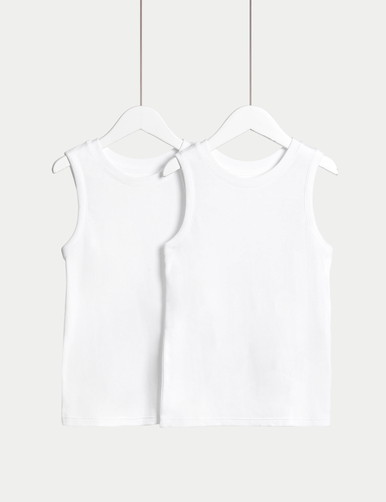 2pk Cotton Blend Thermal Vests (2-14 Yrs)