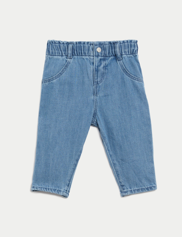 Cotton Rich Elasticated Waist Jeans (0-3 Yrs) Cotton Rich Elasticated Waist Jeans (0-3 Yrs)