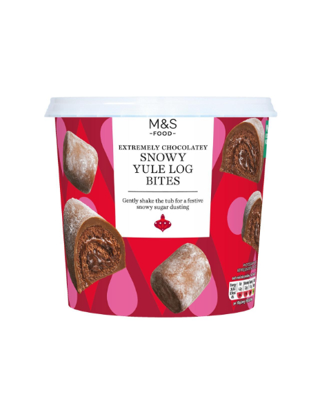 Extremely Chocolatey Mini Yule Log Bites