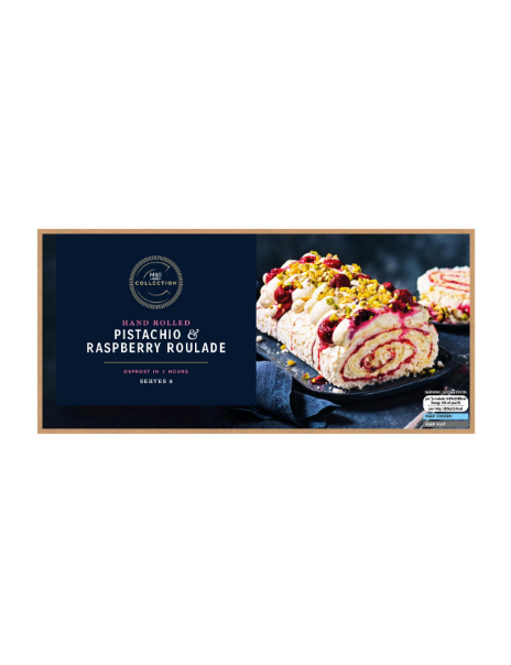 Hand Rolled Pistachio & Raspberry Roulade