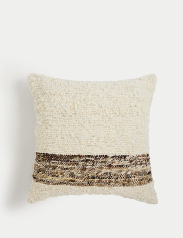 Wool Rich Woven Textured Cushion