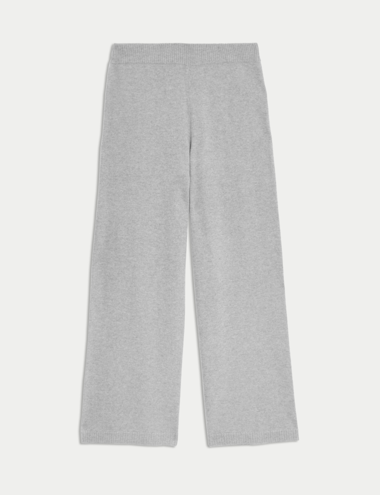 Pure Cashmere Wide Leg Trousers