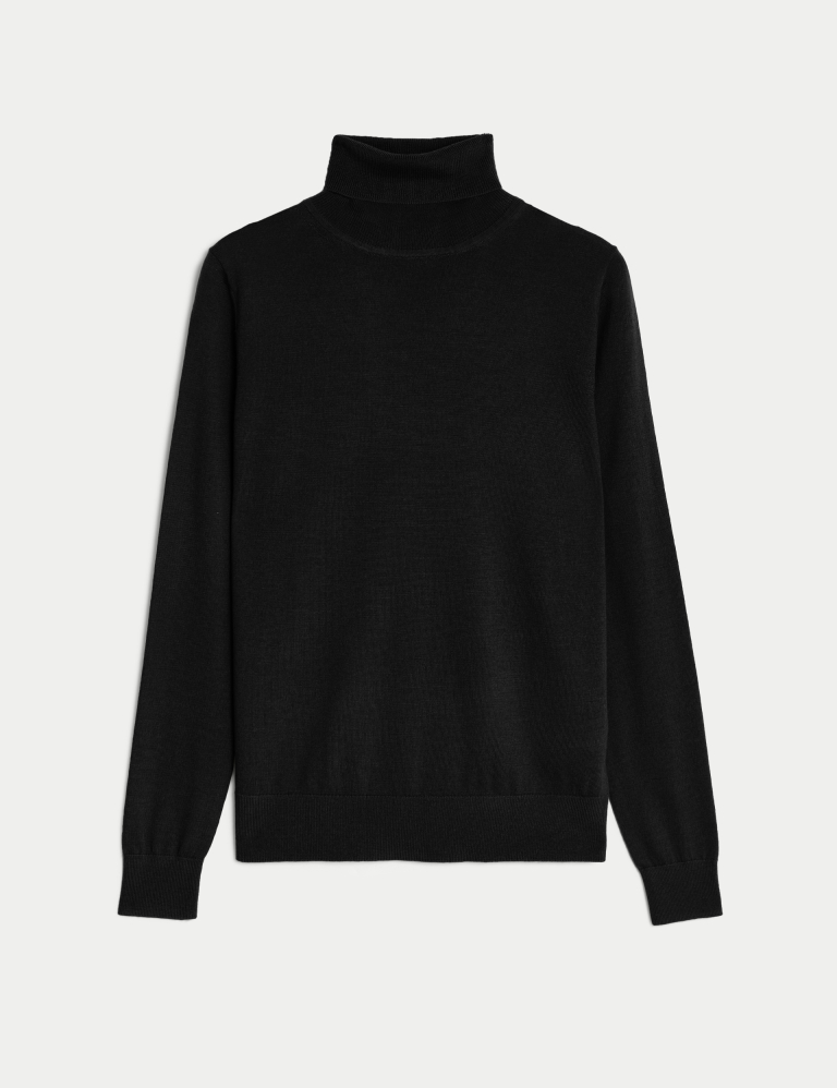 Pure Merino Wool Roll Neck Jumper