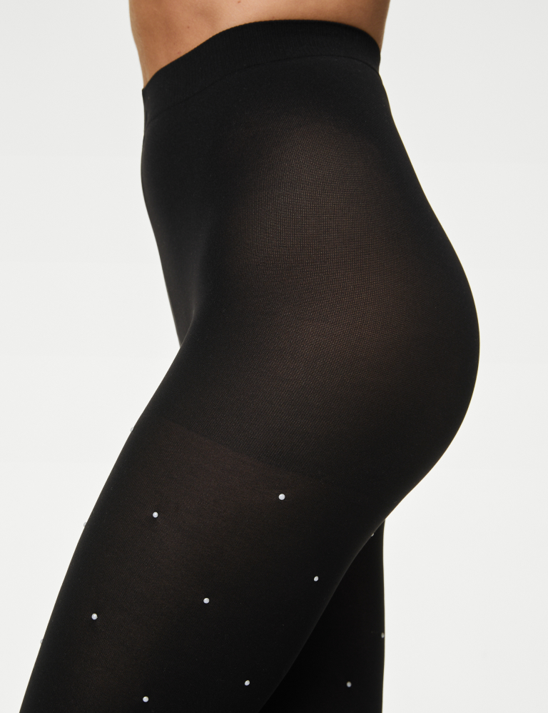 Pearl embellished leggings best sale