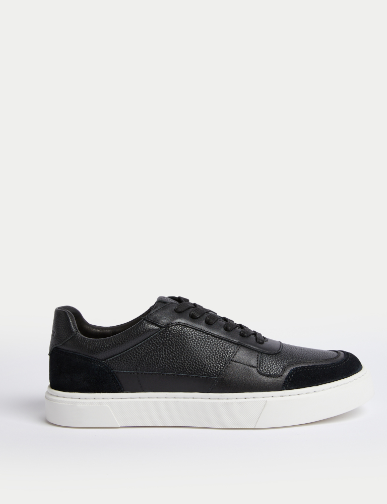 Leather Lace Up Performance Trainers with Freshfeet™