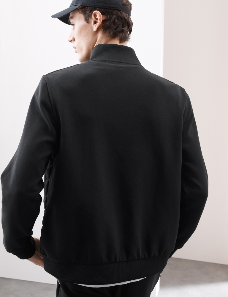 Cotton Rich Zip Up Quilted Jacket