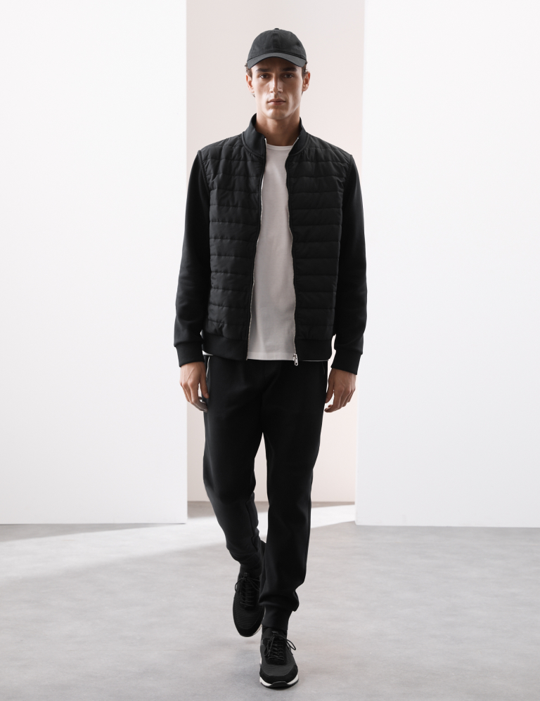 Cotton Rich Zip Up Quilted Jacket