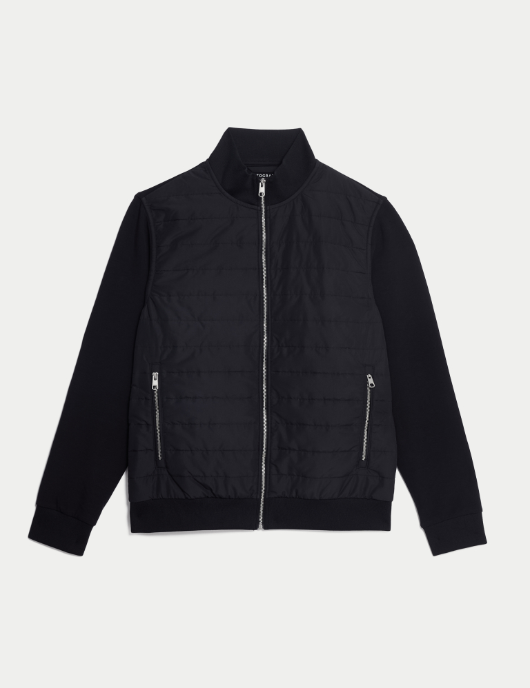 Cotton Rich Zip Up Quilted Jacket
