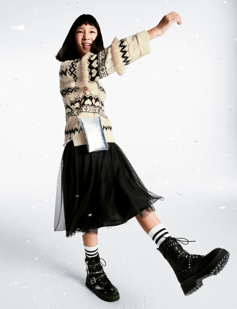 Heart Fair Isle Jumper (6-16 Yrs)