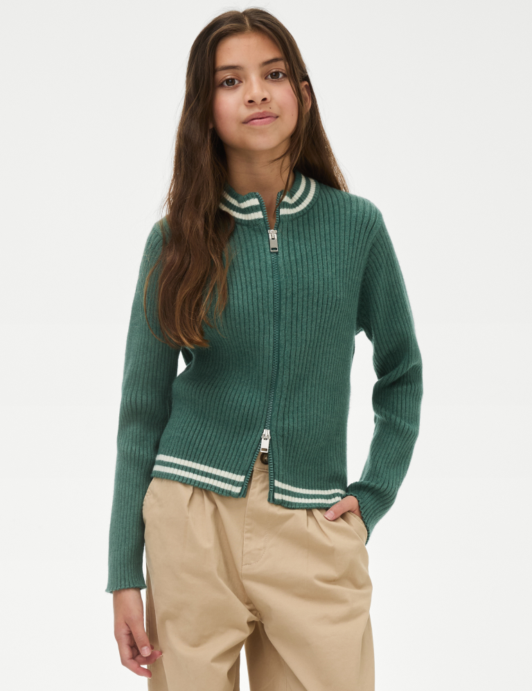 Knitted Zip Through Cardigan (6-16 Yrs)
