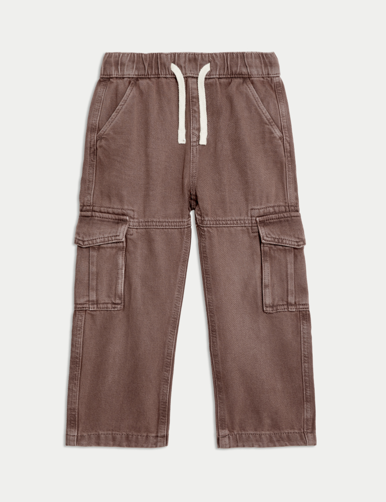 Pure Cotton Twill Cargo Trousers (2-8 Yrs)