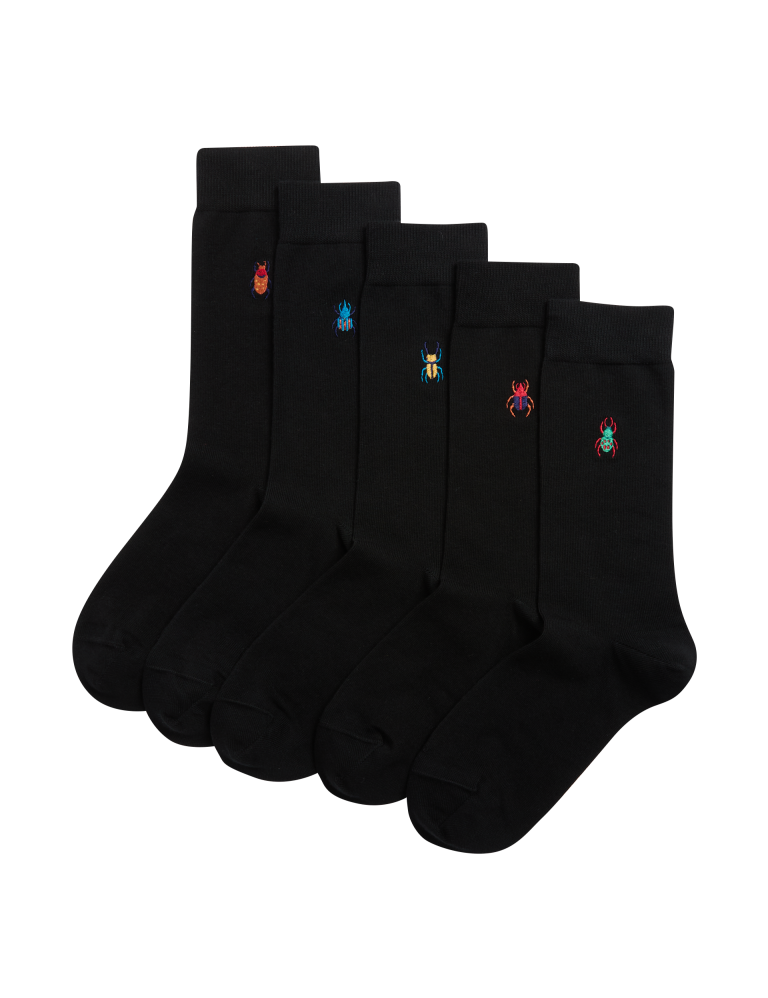 5pk Cool & Fresh™ Bug Cotton Rich Socks