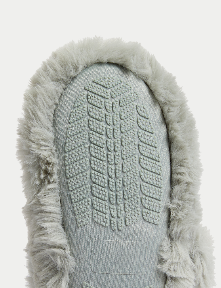 Kids’ Faux Fur Ballet Slippers (4 Small – 6 Large)