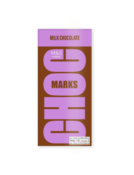 Choc Marks Milk Chocolate Bar