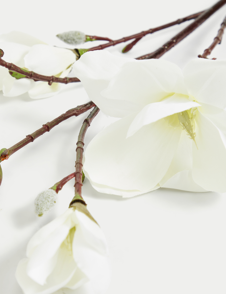 Set of 2 Artificial Magnolias Single Stem