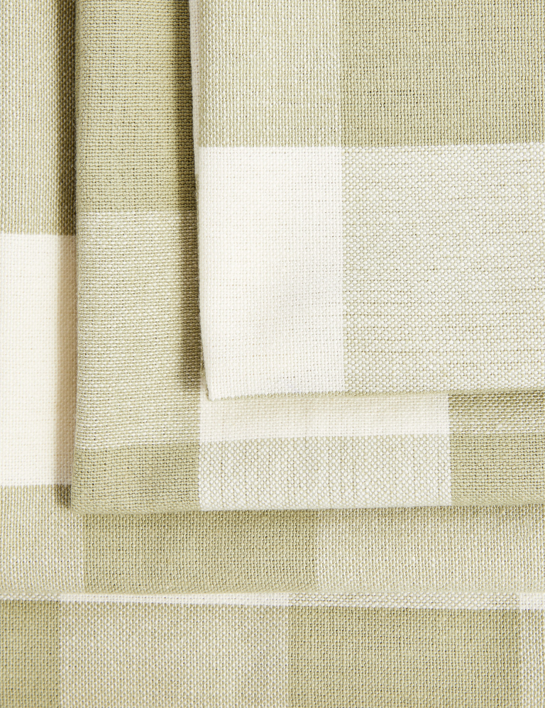 Set of 4 Pure Cotton Gingham Napkins