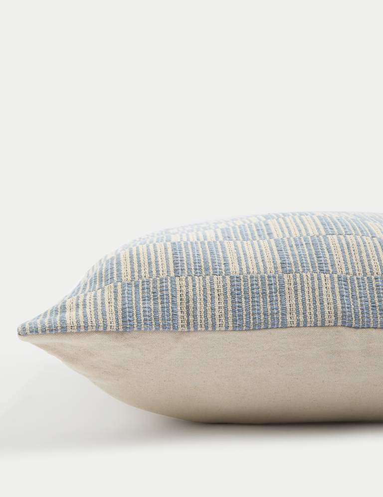 Cotton Blend Geometric Woven Cushion