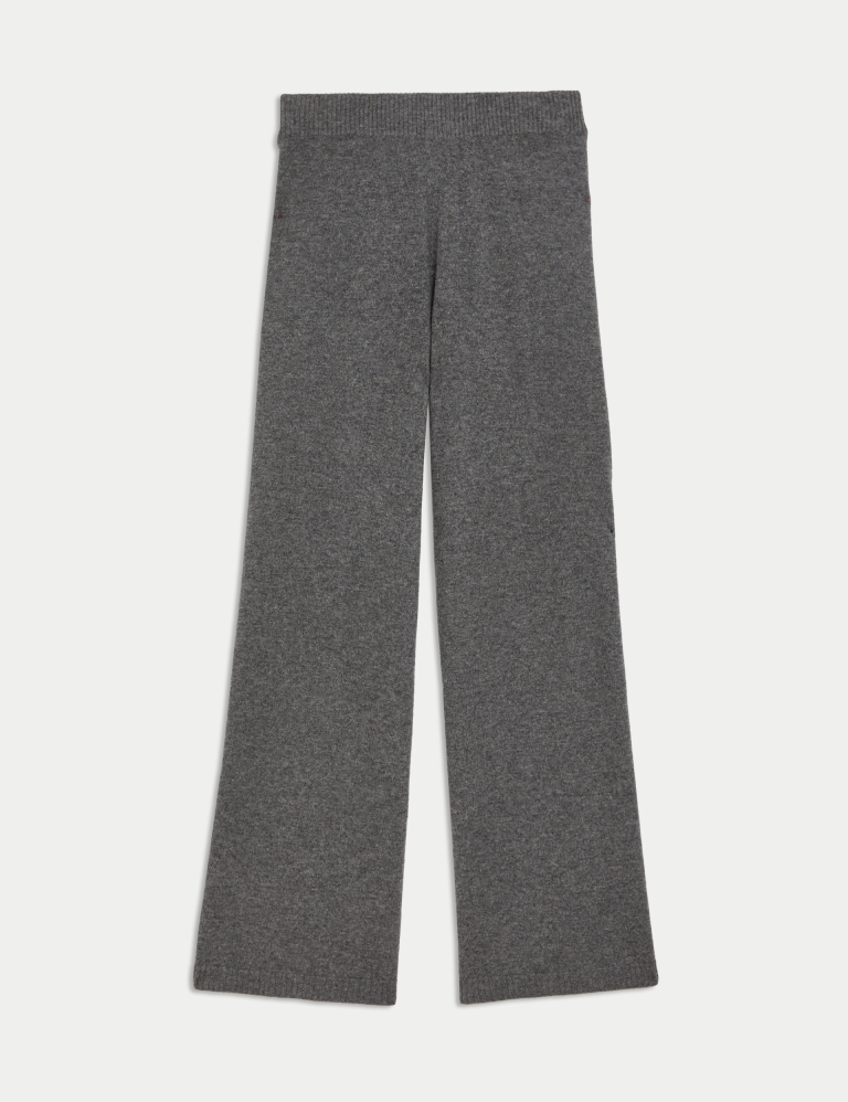 Pure Cashmere Wide Leg Trousers