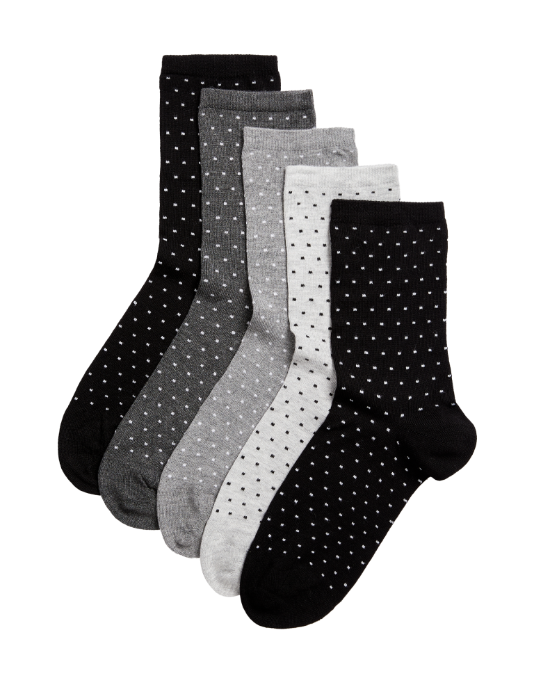 5pk Seamless Toes Ankle High Socks