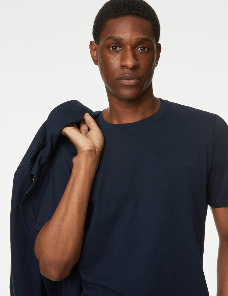 3pk Pure Cotton Crew Neck T-Shirts