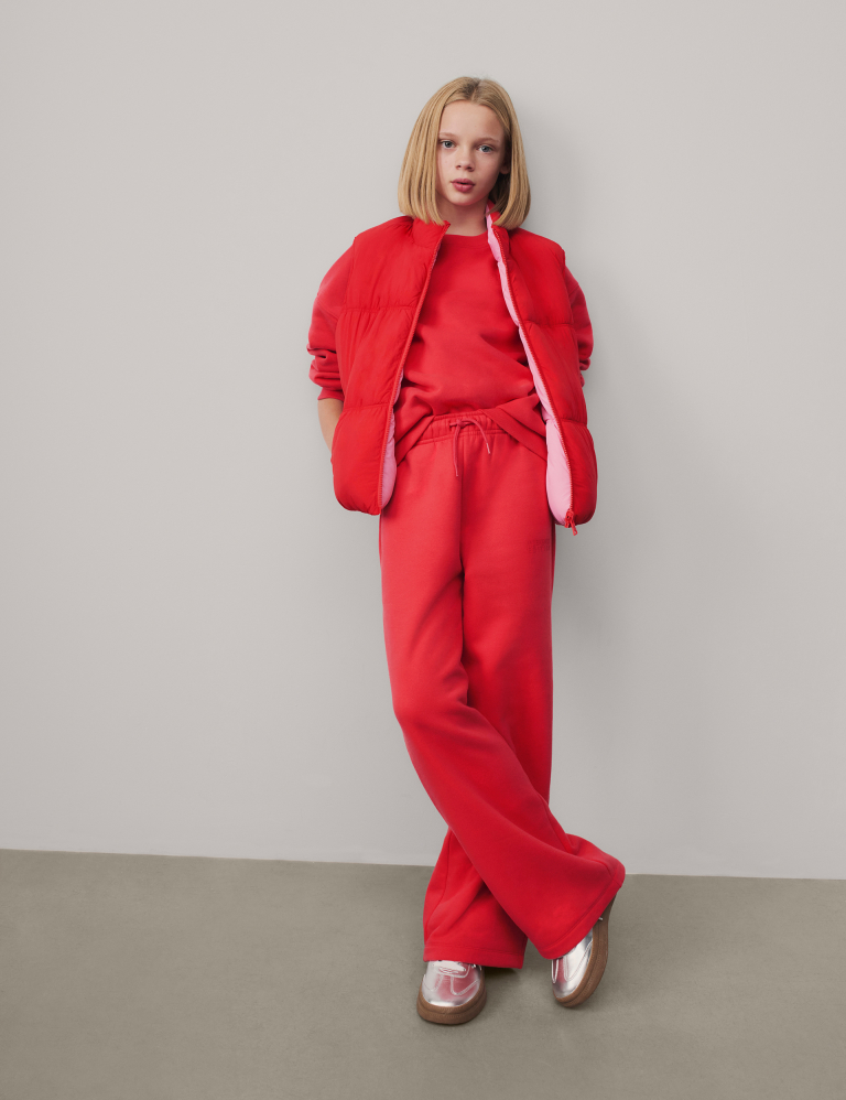 Wide Leg Cotton Rich Joggers (2-16 Yrs)