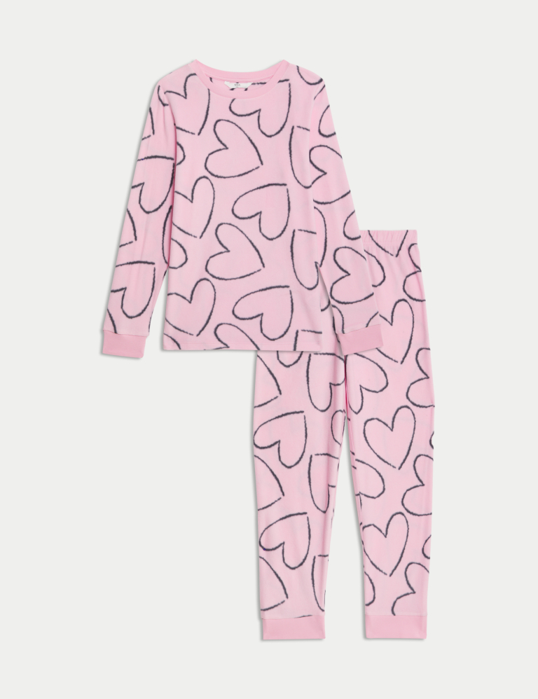 Fleece Heart Pyjamas (1-16 Yrs)