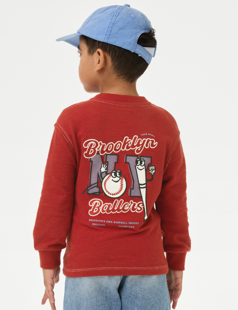 Pure Cotton Brooklyn Ballers Top (2-8 Yrs) - Marks and Spencer Cyprus ...