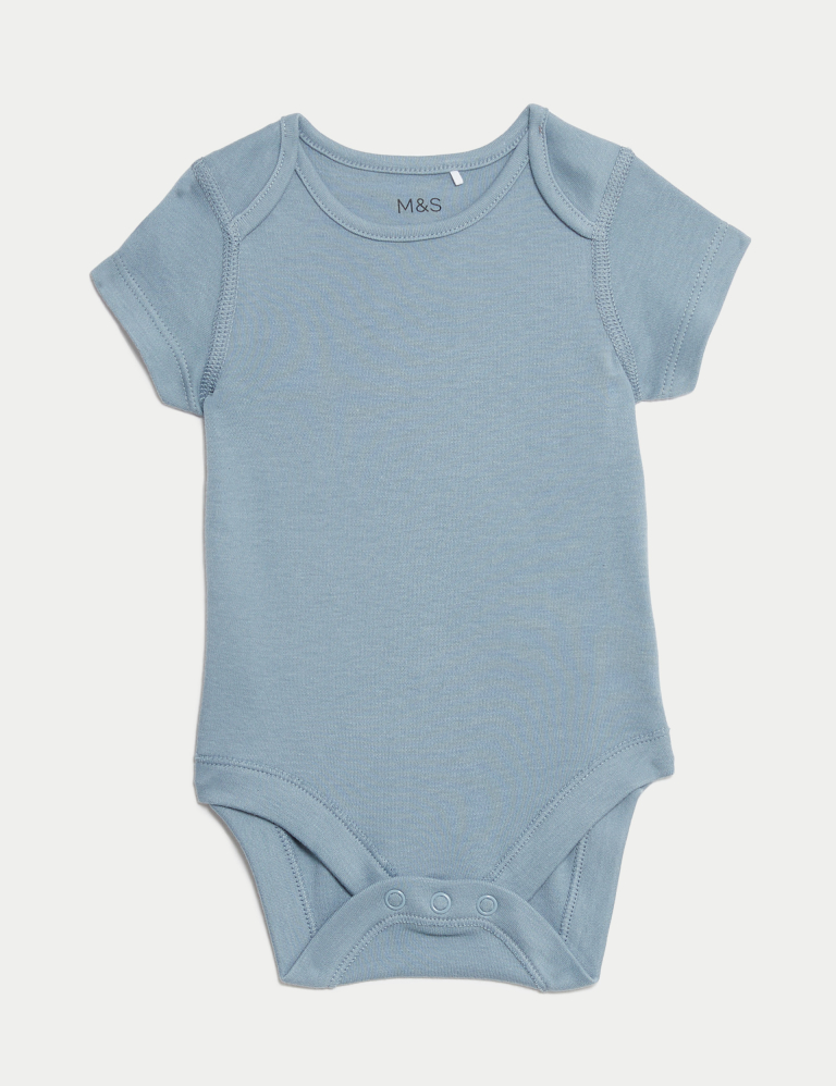 5pk Pure Cotton Bodysuits (6½lbs-3 Yrs)
