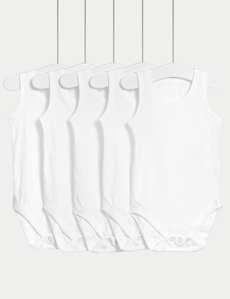 5pk Pure Cotton Bodysuits (6½lbs-3 Yrs) 5pk Pure Cotton Bodysuits (6½lbs-3 Yrs)