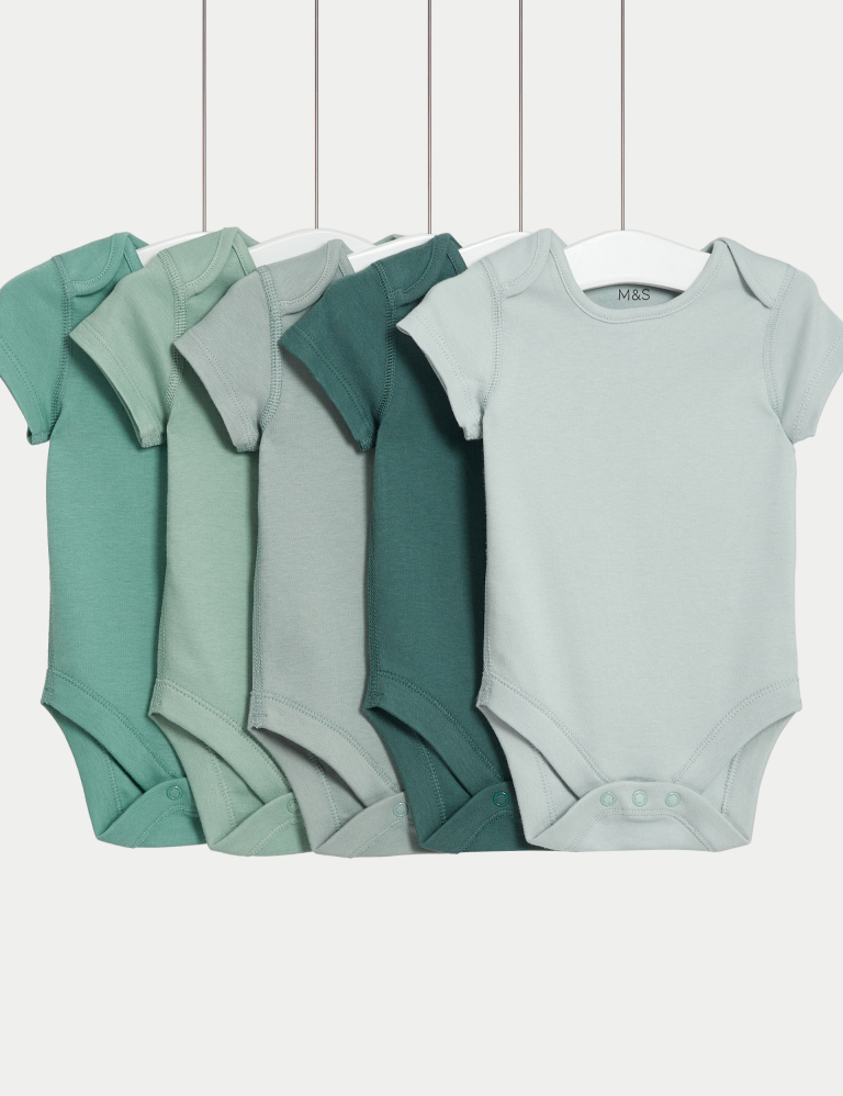 5pk Pure Cotton Bodysuits (6½lbs-3 Yrs) 5pk Pure Cotton Bodysuits (6½lbs-3 Yrs)