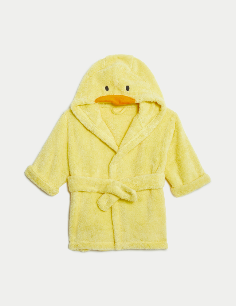Pure Cotton Towelling Hooded Robe (0-3 Yrs) Pure Cotton Towelling Hooded Robe (0-3 Yrs)