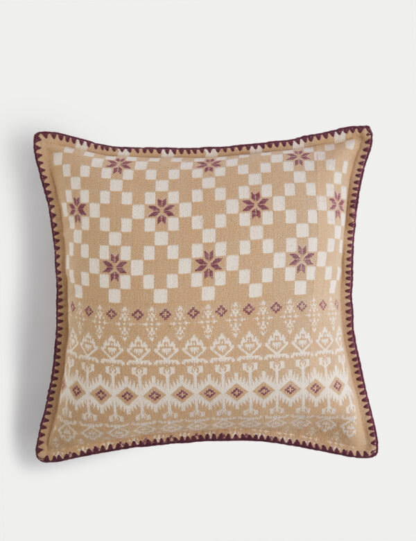 Sierra Pure Cotton Blanket Stitch Cushion