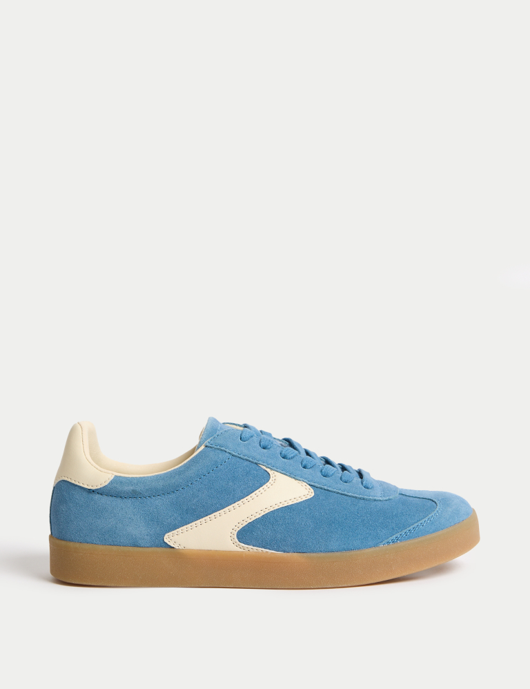 Suede Lace Up Side Detail Trainers