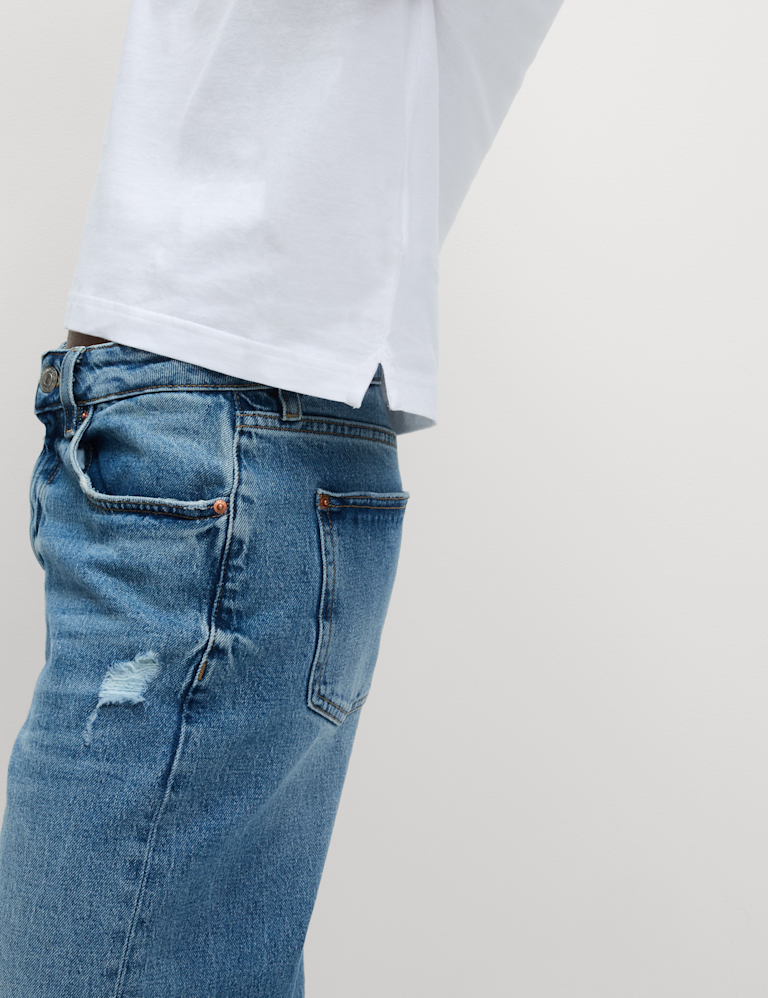 Pure Cotton Crew Neck Boxy T-Shirt