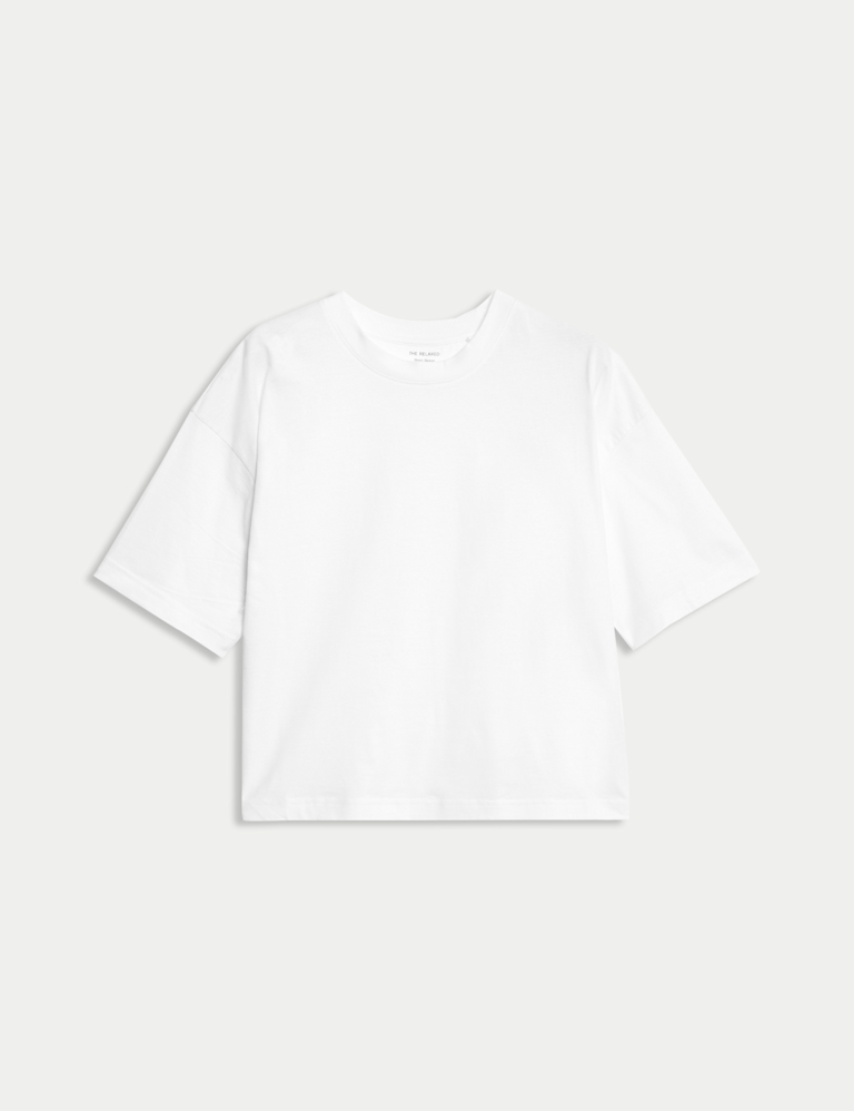Pure Cotton Crew Neck Boxy T-Shirt