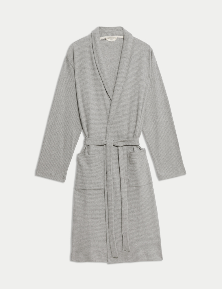 Pure Cotton Waffle Lightweight Dressing Gown