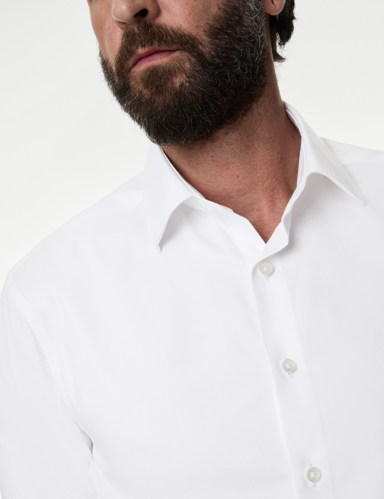 Slim Fit Luxury Cotton Twill Shirt