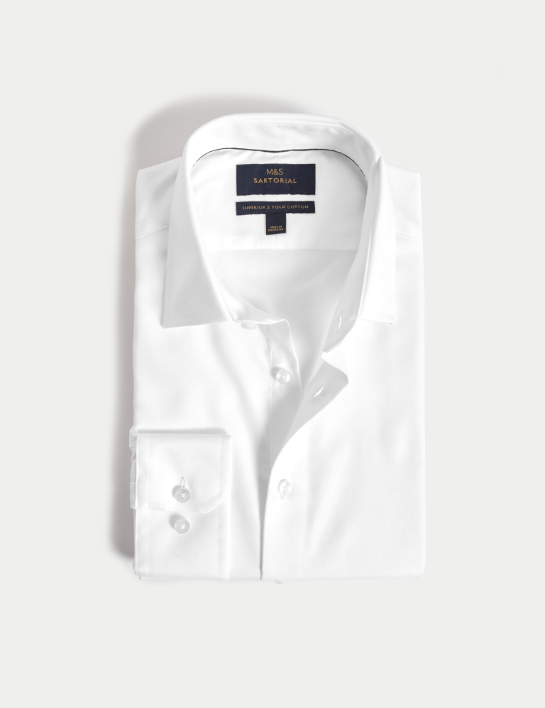 Slim Fit Luxury Cotton Twill Shirt