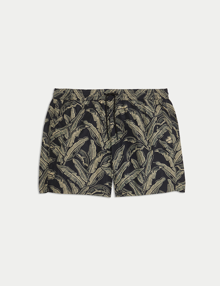 Banana Leaf Print Swim Shorts