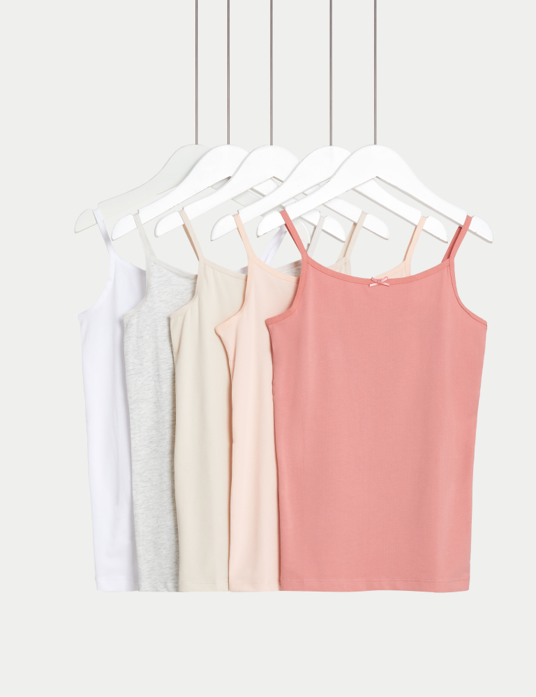 5pk Cotton with Stretch Camis (5-14 Yrs)